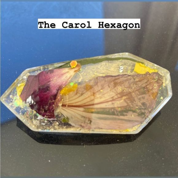 #107 Pressed Flower French Barrett Hair Clip - Picture 14 of 17